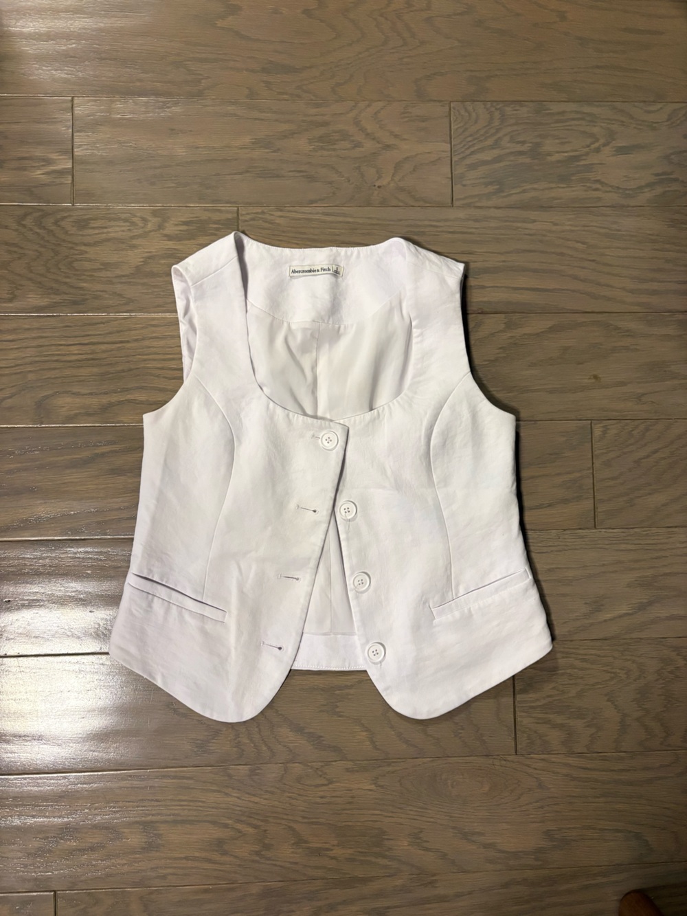 Abercrombie & Fitch White Women's Tailored Vest